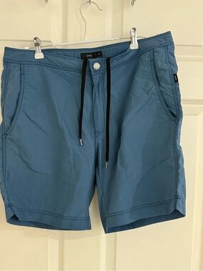 Onia Men’s Blue Swim Trunks Board Shorts Size 32 Drawstring Beach Resort Swimw